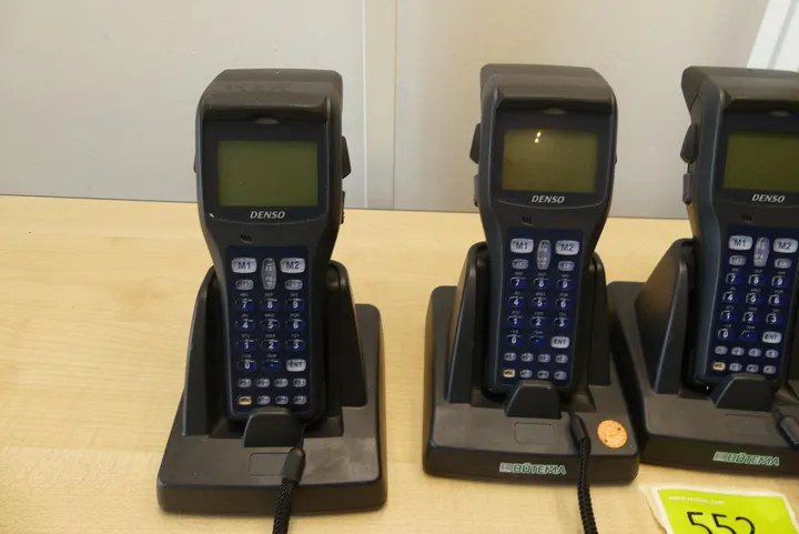 5x Denso Handheld-Scanner mit Ladestation